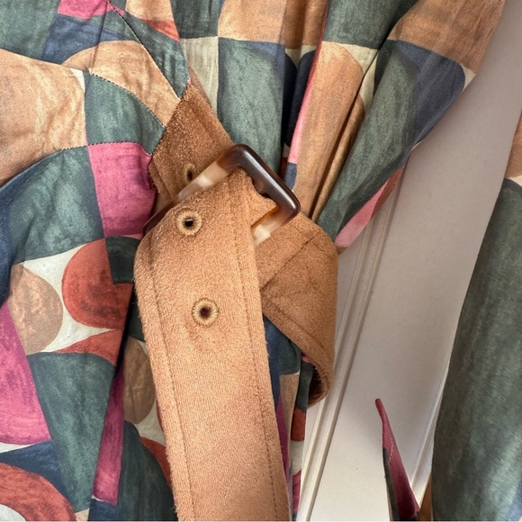 J. McLaughlin Size XL Olive Multi Geometric Harmony Mercer Dress NEW! - Picture 6 of 8